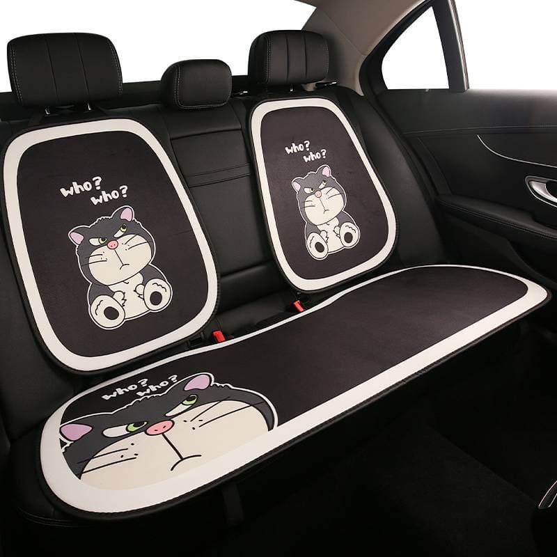 Almofada de assento de pelúcia do carro inverno pelúcia bonito lúcifer gato boneca influenciador High-End carro curto pe