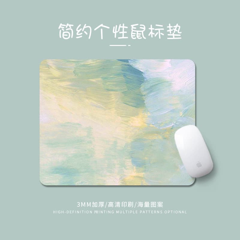 Simples fresco mouse pad antiderrapante Desktop almofada escritório Notebook suporte de pulso resistente à sujeira criat