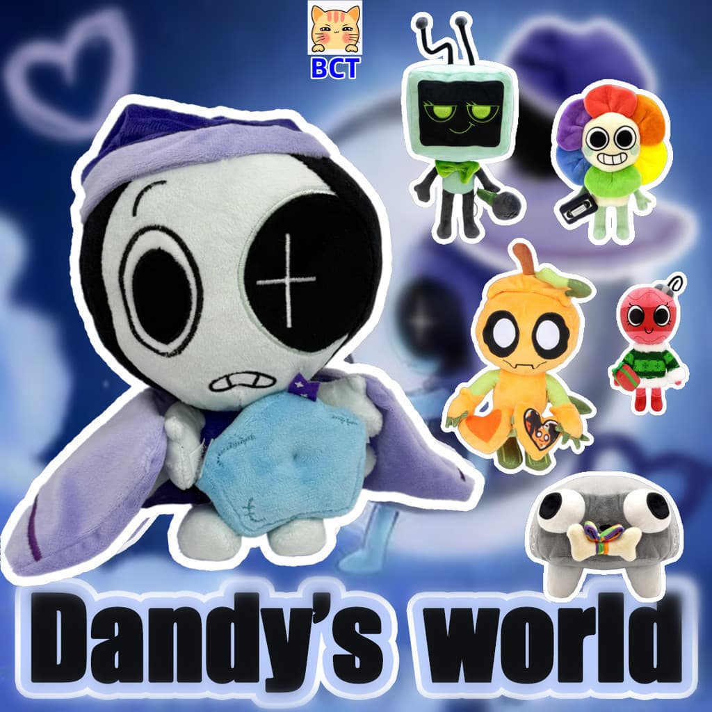 BCT ✨ Novo Dandys World Plush Fun Gourdy Doll Plushy Soft Stuffed Toy Para Crianças Decoração De Casa Boneca Presente De