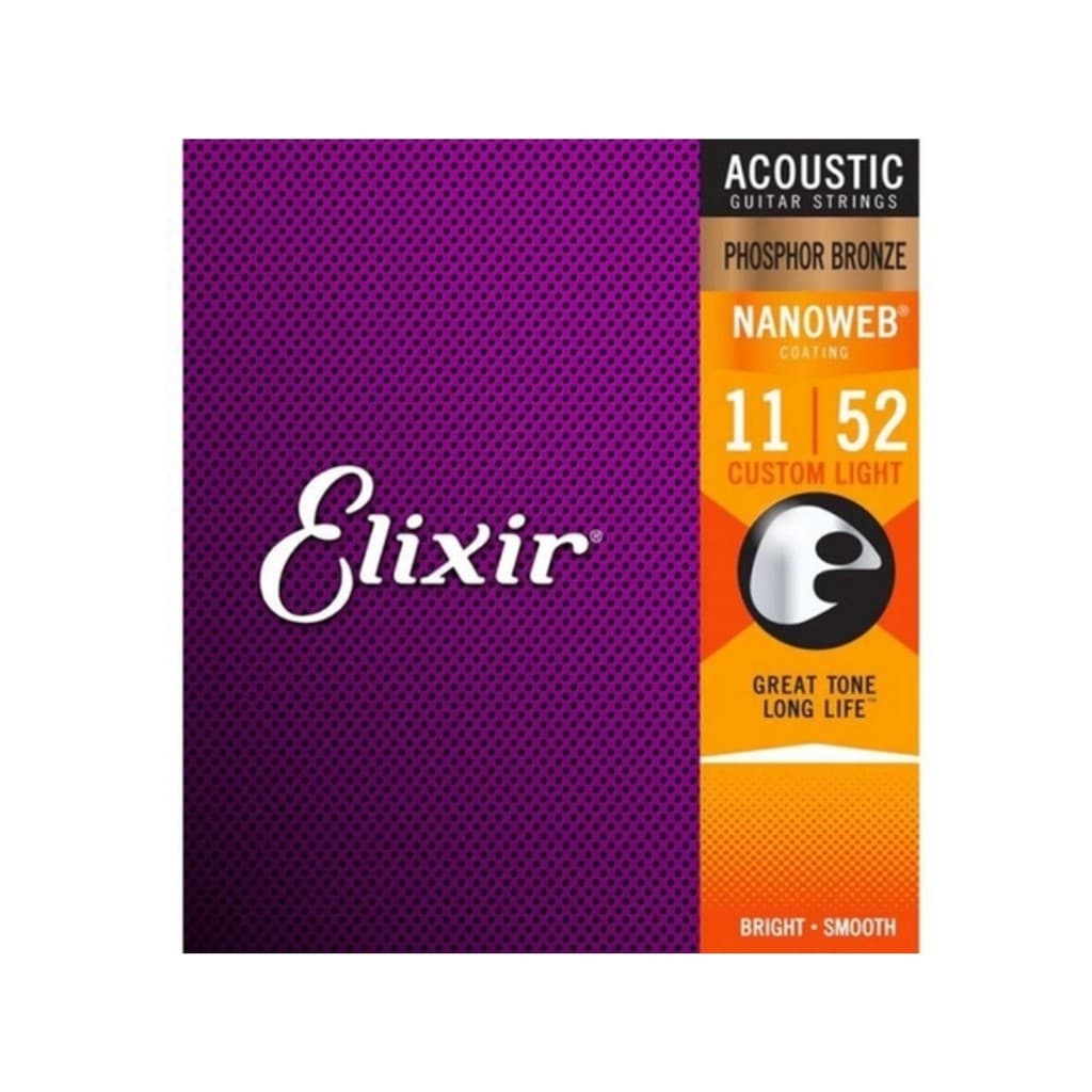 Cordas 011 Custom Light Phosphor Violão Aço Elixir [F108]