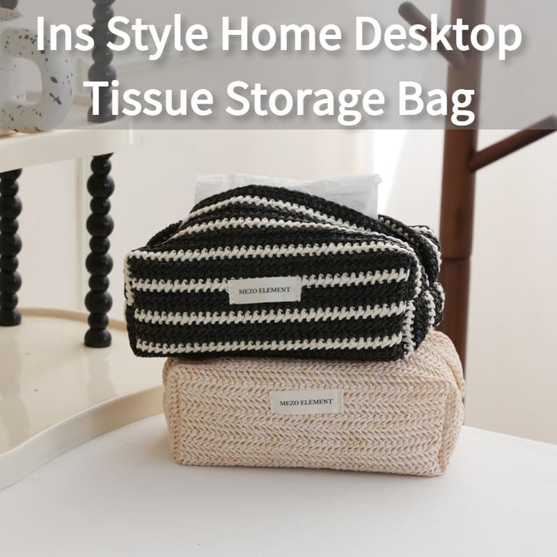 Caixa de tecido estilo nórdico, decoração de mesa para casa, suporte de tecido, bolsa de armazenamento