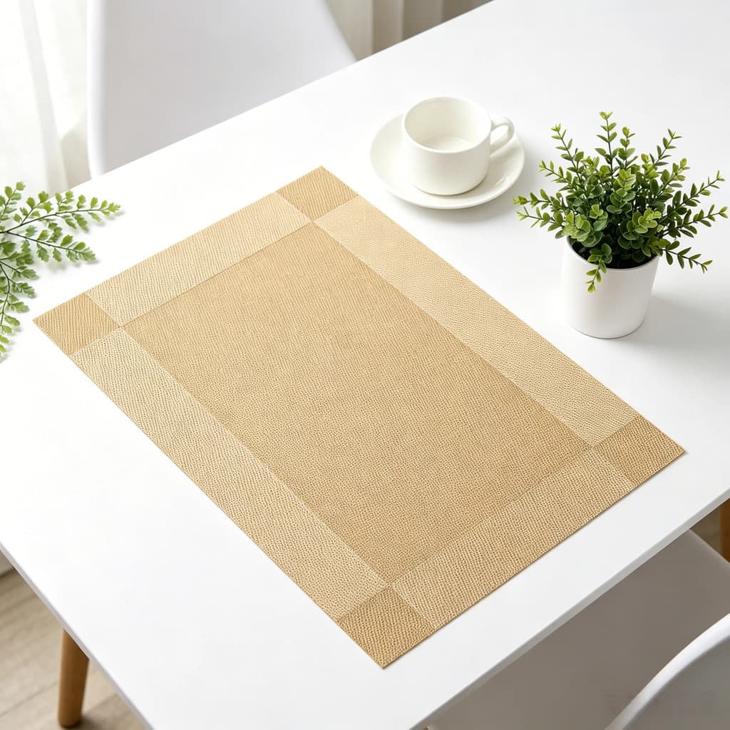 4/6/8 Pcs Capas De Mesa Douradas Conjunto Com  Unidades Presente Perfeito Para Jantares Elegantes