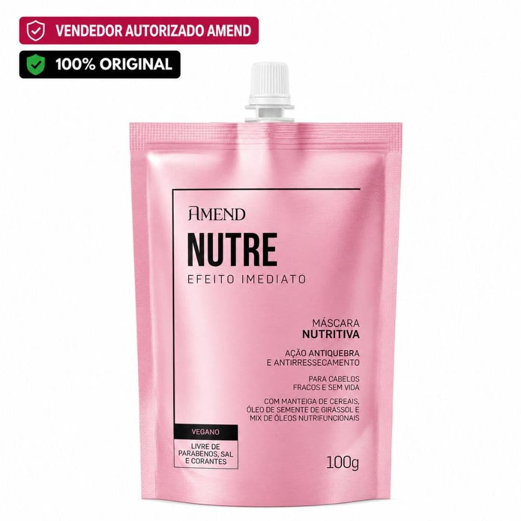 Máscara Nutritiva Amend Cosmetics 100g - Nutre Efeito Imediato