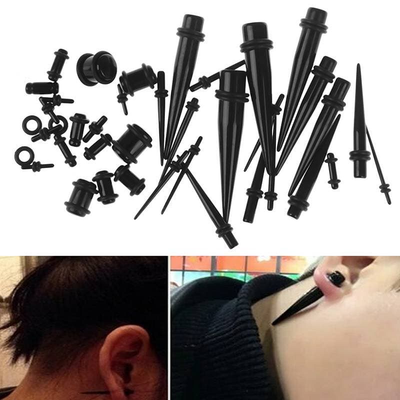[JBTH] 36 Pcs 1.6-10mm Plugue De Túnel De Ouvido Dehner Conjunto Expansor De Haste Extensível [JB]