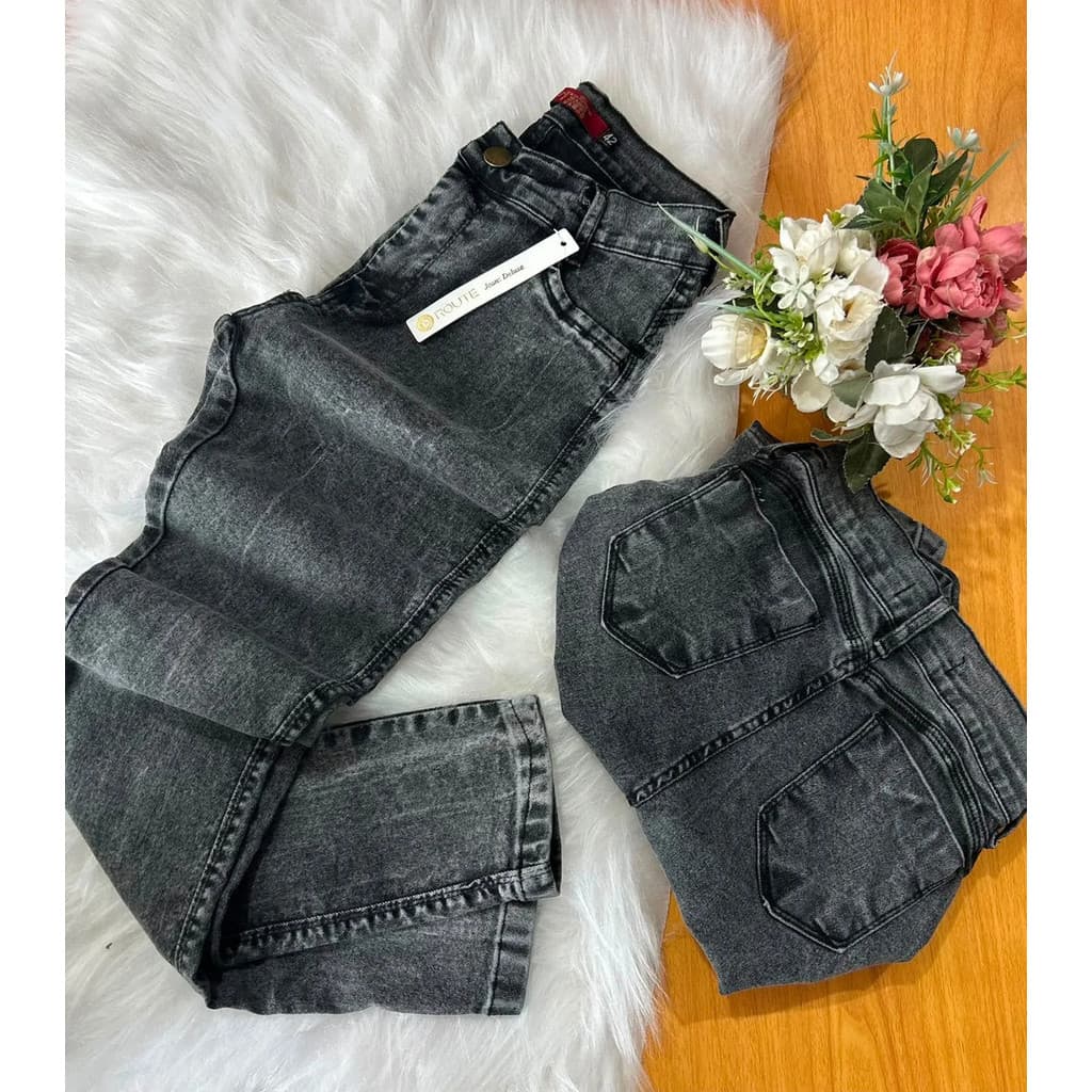 Calca Jeans Grafite Novidade