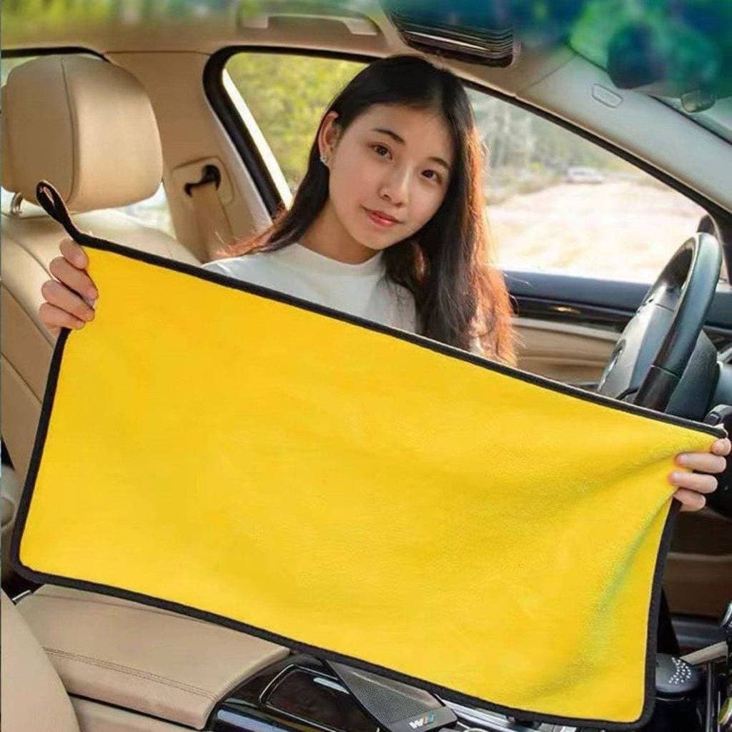 Toalha de Lavagem de Carro RQ1W Extra Grossa, Altamente Absorvente, Não Deixa Marcas, Pano de Limpeza Sem Fiapos, Adequa