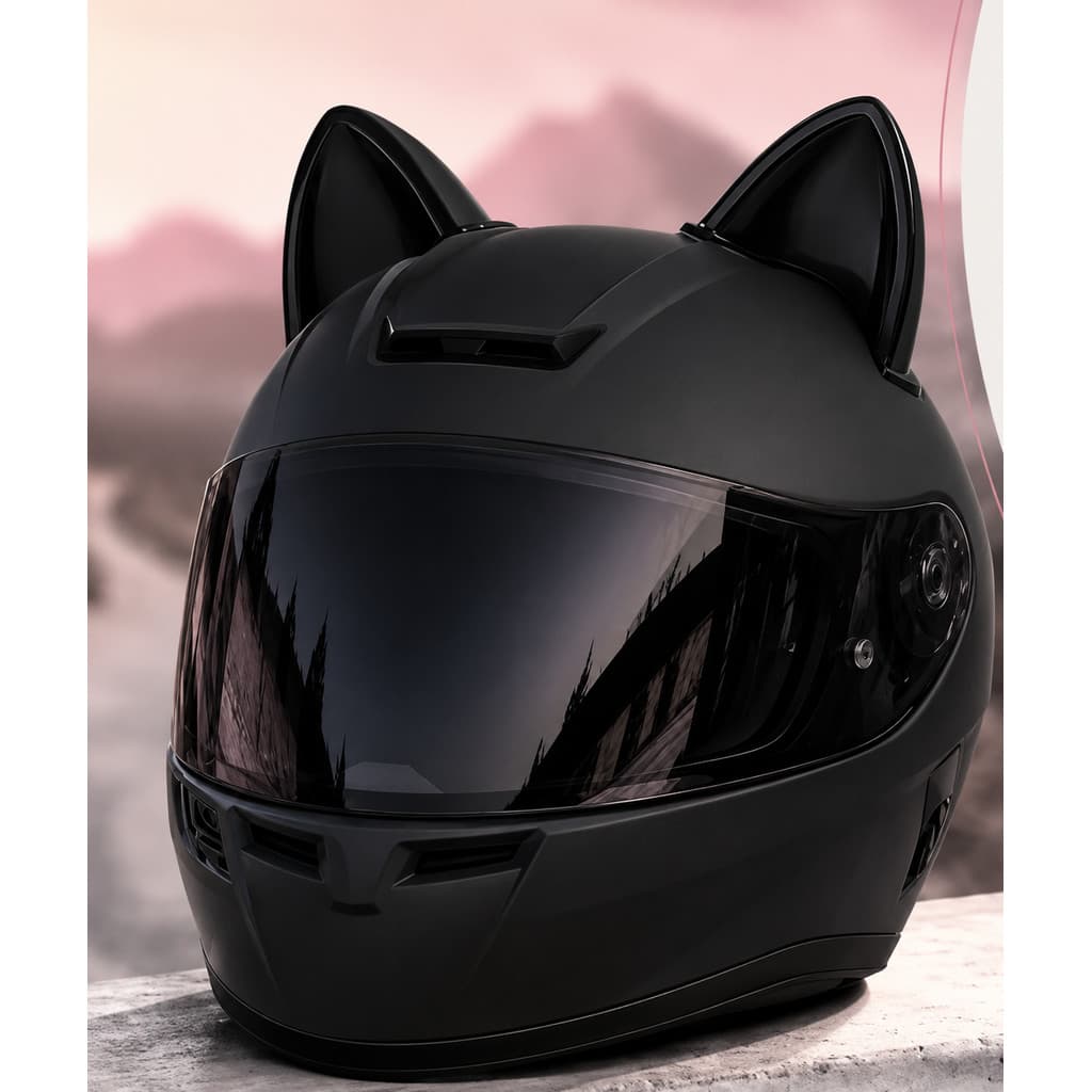 Kit Orelhas de Gato Para Capacete de Moto Fixação 3M