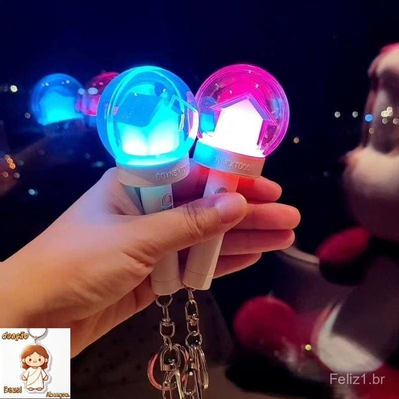 2025 Kpop BOYNEXTDOOR Mini Light Stick, Chaveiros Criativos, Luzes Laser, Pingente de Bolsa, Acessórios para Chave, Cole