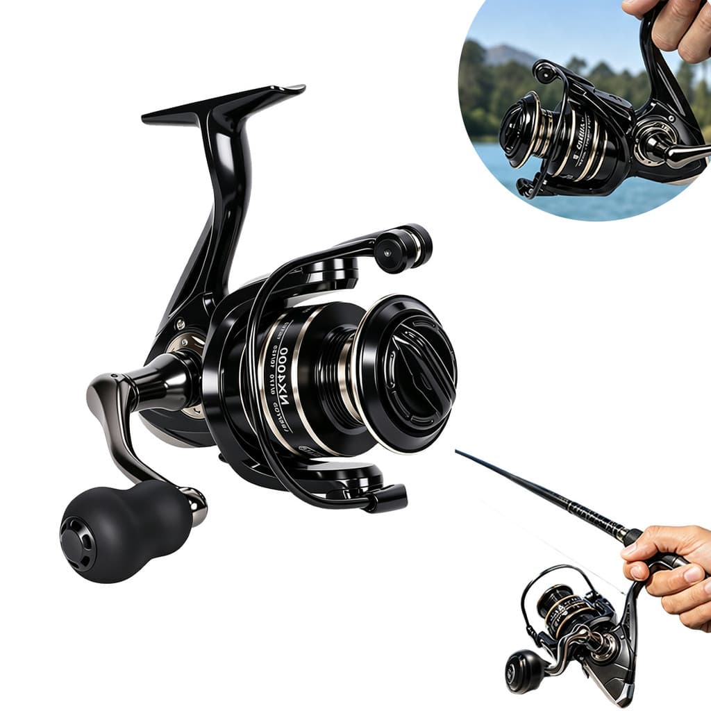 Molinete Metal AC4000 Direito Esquerdo Carretel Pesca 12 Rolamentos Aço