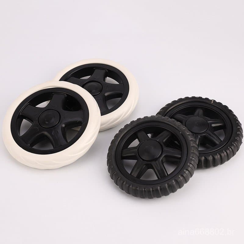 Rodas de reposição para carrinhos de compras, rodas de plástico para carrinhos infantis, rodas de onda única, suporta co
