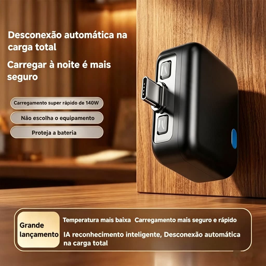 Protetor Contra Sobrecarga AI Separador de Energia, Desligamento Automático para Carregamento de Celular e Computador