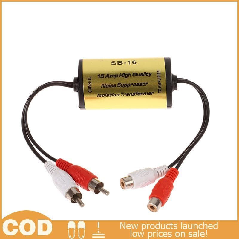 Hot > 2rca Macho 2-RCA Fêmea Auto Áudio Filtro De Ruído Supressor Lsolator De Loop De Terra Para Carro E Casa Estéreo