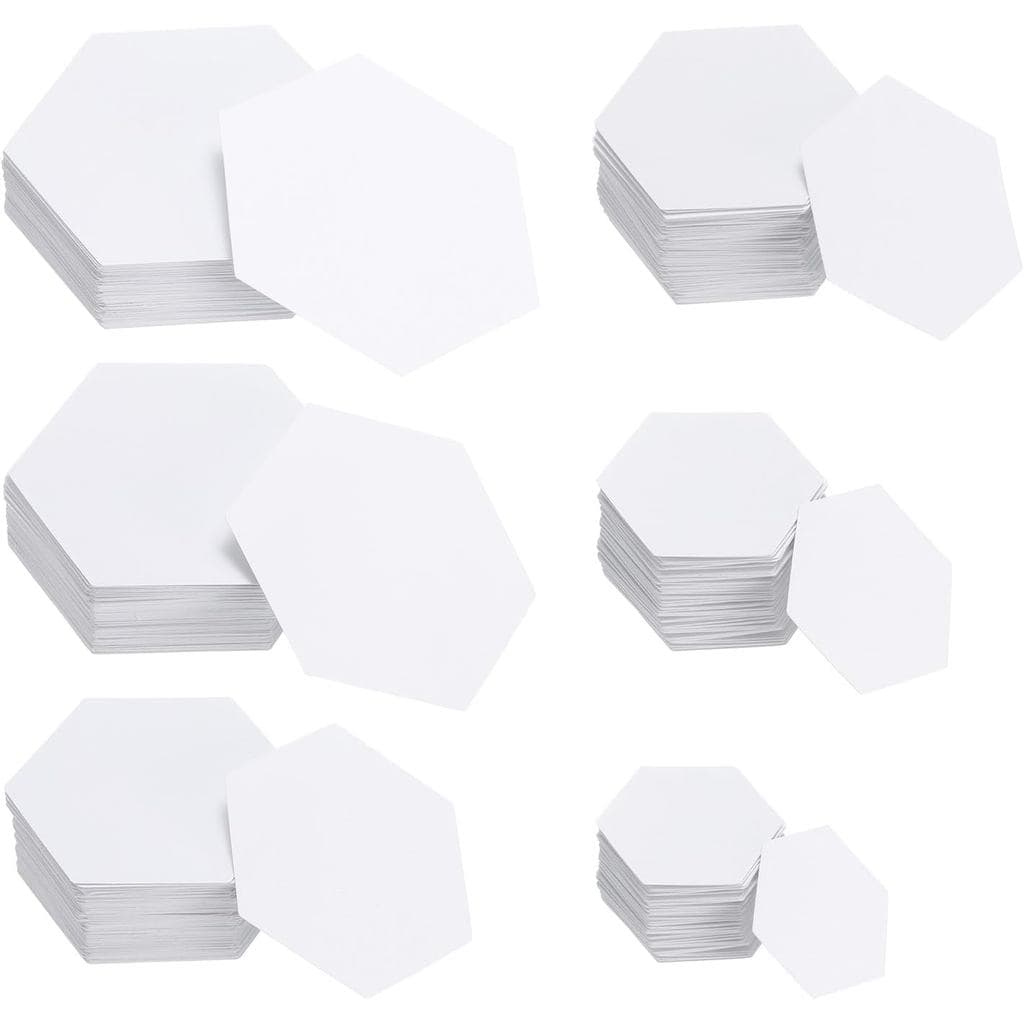 Modelos De Acolchoamento Hexagonais HARFINGTON 600 Contagens , Piercing De Papel Inglês De 0.5-2 Polegadas , Peças De Ba