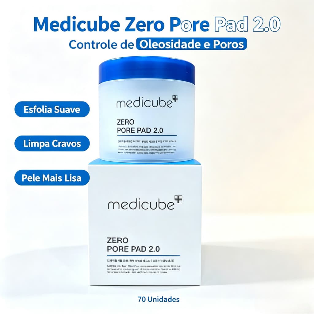 Usado para pacote úmido de algodão Medicube fornece hidratação de longa duração, esfoliante Super macio, efeito de limpe