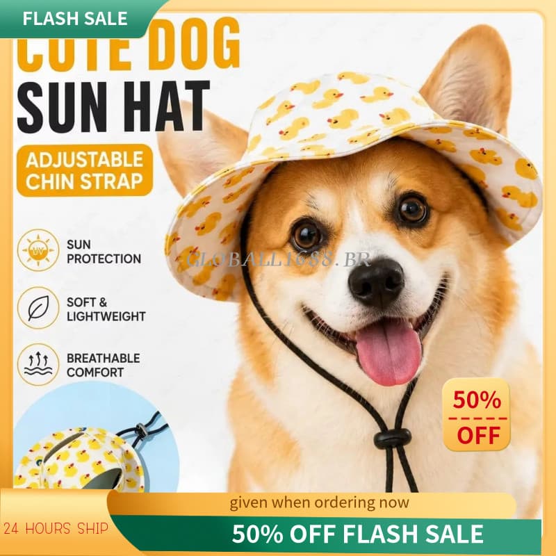 { READY STOCK } Chapéu De Proteção Solar Para Animais De Estimação – Boné Ajustável Com Viseira Cães E Gatos Caminhadas