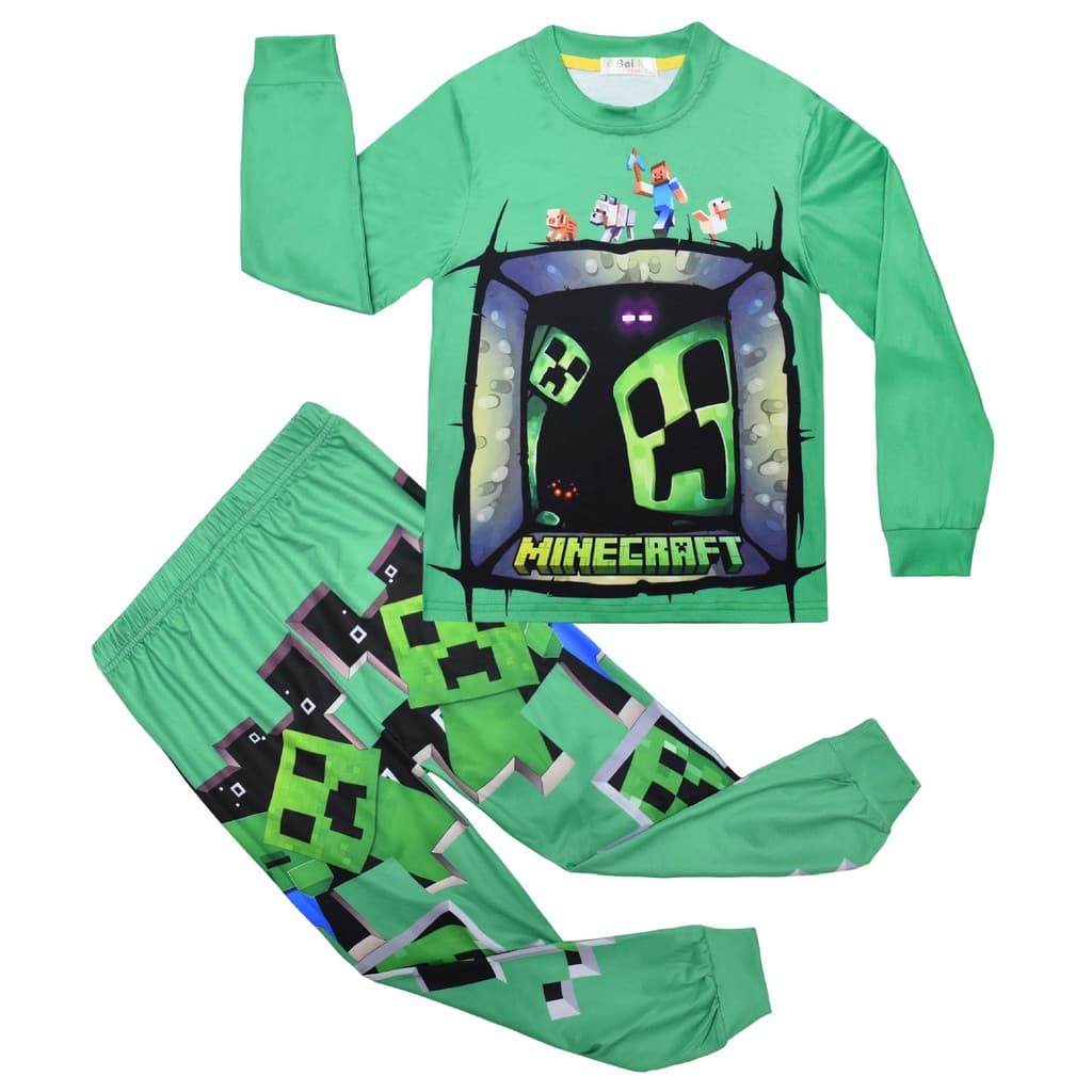Mine-craft Clothing 110-150 Conjunto De Roupas Infantis De Manga Comprida 782