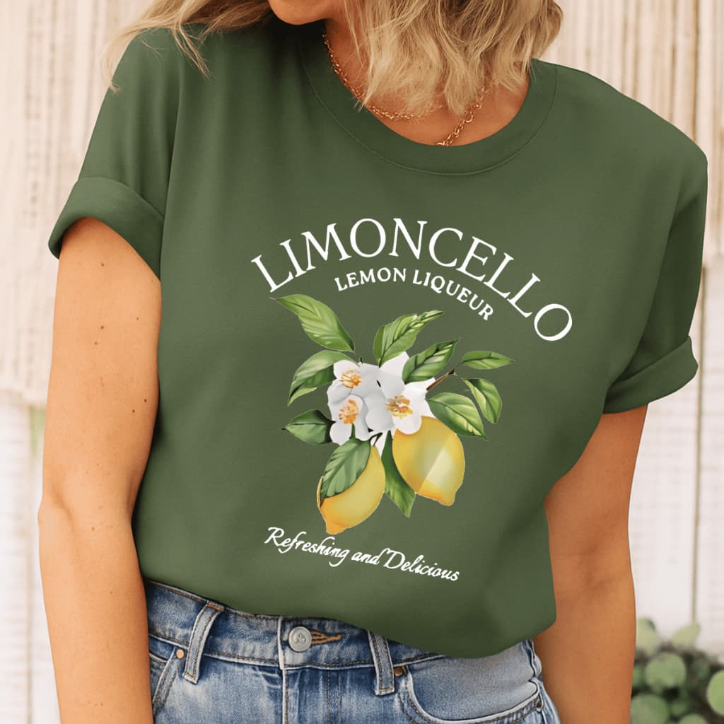 Camiseta Feminina Limoncello Drink Lemon T-Shirt 100% Algodão Tendência Moda Feminina