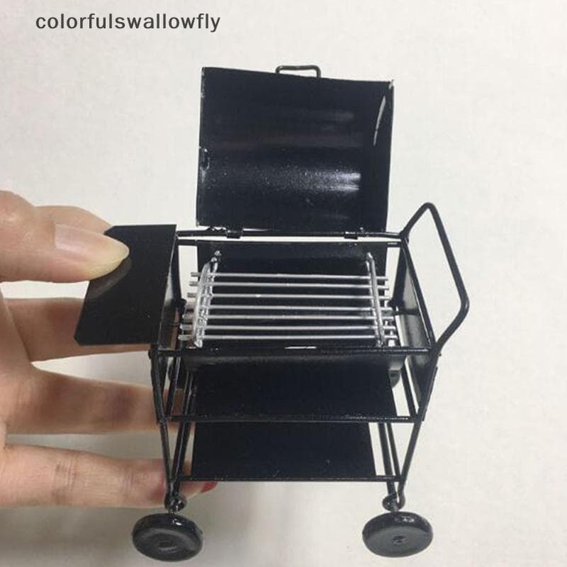 Modelo De Churrasqueira Preta Em Miniatura CSF Para Casa De Bonecas , Cozinha , Piquenique , Brinquedo De Simulação Ao A