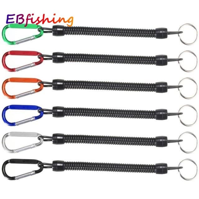 Cordão De Pesca Cordas De Barco Segurança Fio Retrátil Corda Enrolada De Aço Com Mosquetão Ferramentas De Peixe