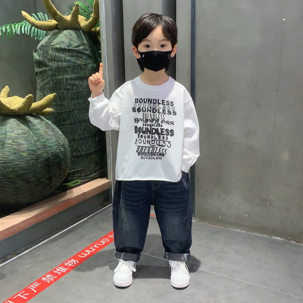 Meninos camiseta de manga comprida crianças dos desenhos animados fino topos 2026 primavera outono roupas médio pequeno