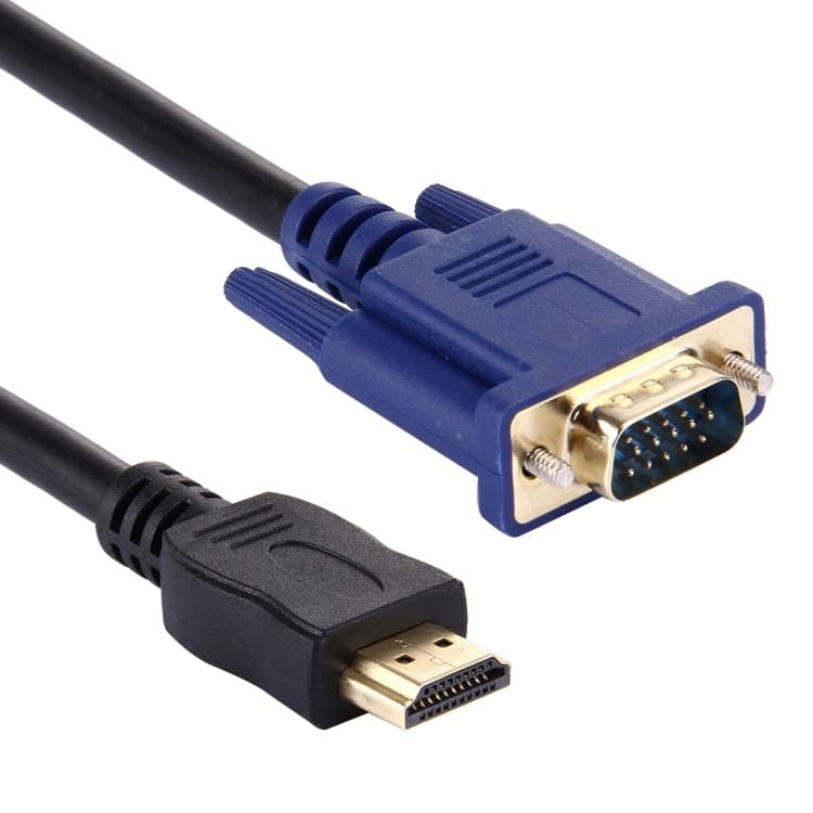 Cabo De Vídeo HDMI Macho Para VGA 15PIN De 1.8 M (Preto)