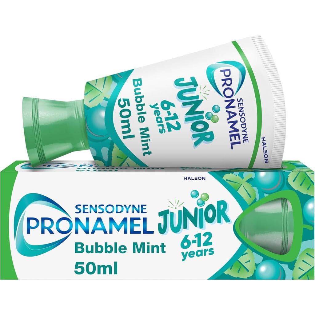 Pasta de Dentes Sensodyne Pronamel Junior para Crianças de 6 a 12 Anos, Defesa do Esmalte 2X Mais Forte*, Sabor Menta Ef
