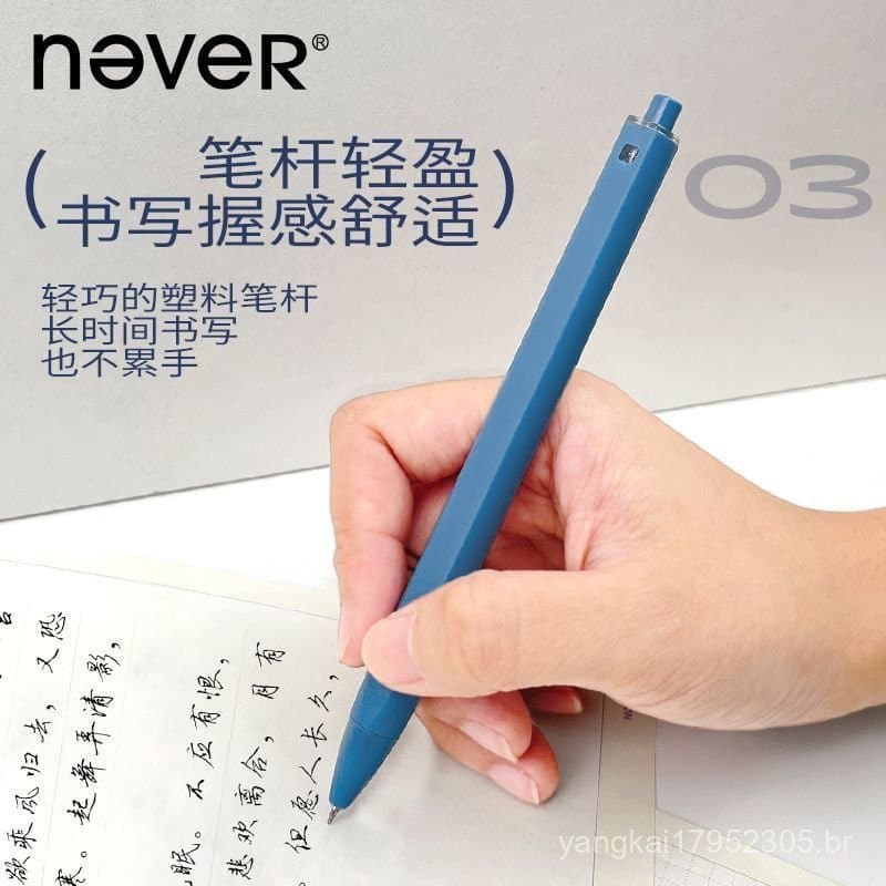 Caneta Retrátil de Gel neverLeHuO Pen Holiday Island 0.5mm para Resolução de Problemas, Alto Valor Estético, Estilo Ins,