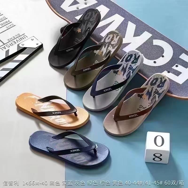 Xinzhili Chinelos masculinos verão novo estilo antiderrapante sandálias ao ar livre chinelos de plástico plano simples