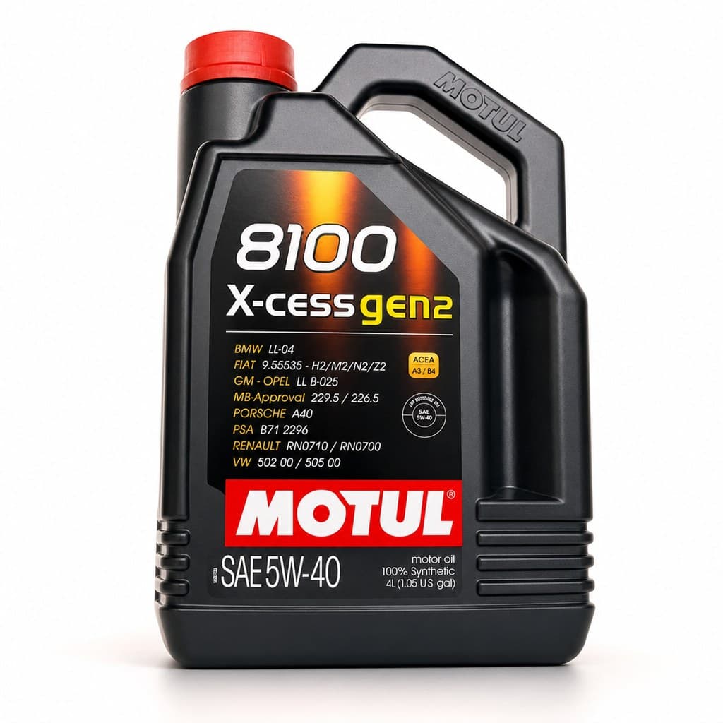 Óleo De Motor Motul Sintético 8100 X-cess gen2 5w-40 Para Carros, Picapes E Suvs De 1 Unidade X 4l