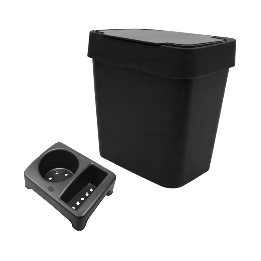 Kit Pia Cozinha Organizador Completo Luxo Lixeira 2,5L Porta Detergente Porta Esponja Moderno