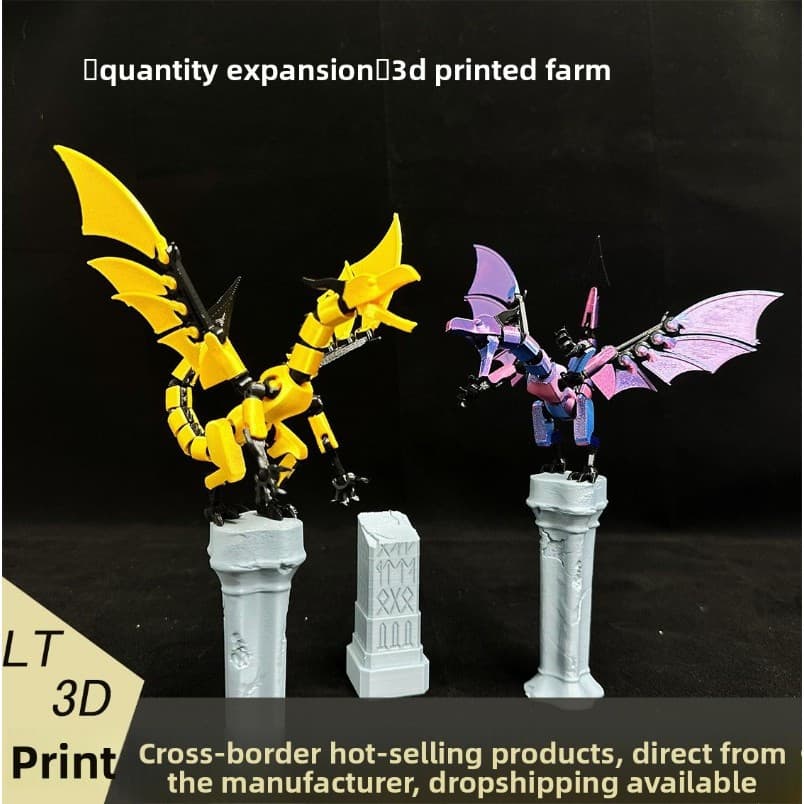 Impressão 3D Multi-articular brinquedo móvel voando dragão boneca montagem educacional ornamentos criativos modelo DIY p