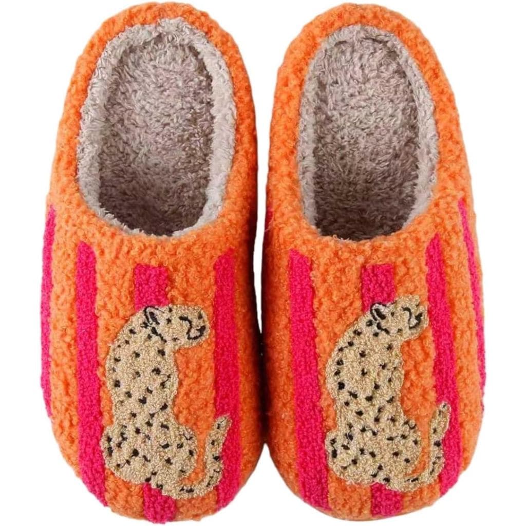 Chinelos Elásticos Confortáveis Para Casa , Sapatos Felpudos De Espuma De Memória Retrô Mulheres , Homens , Fofos , Dese