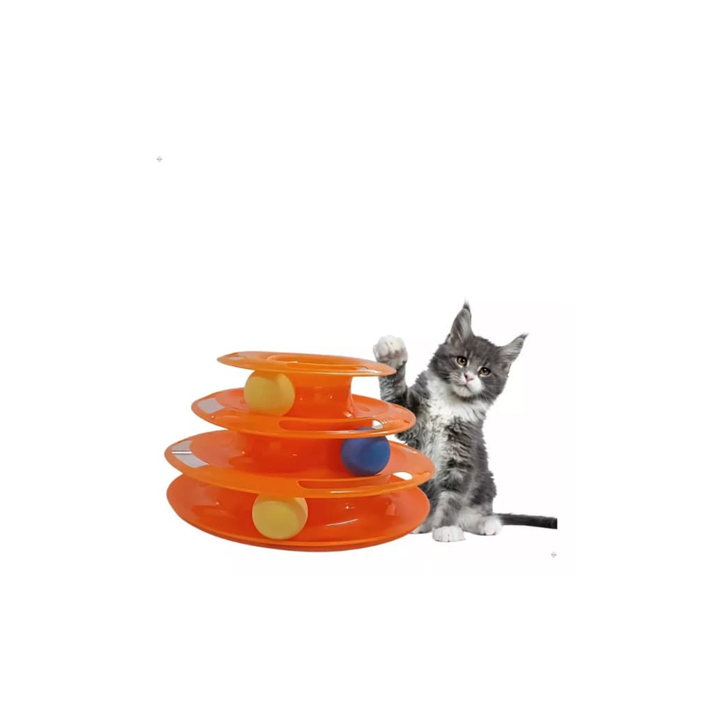 Brinquedo Crazy Tower 3 Andares Interativo para Gatos Pet Cor Sortidas