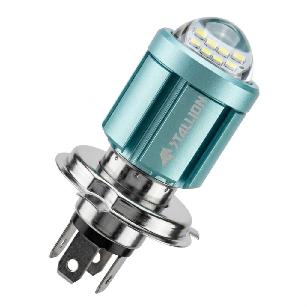 Lâmpada Led H4 Super Branca Para Moto Cg Fan Titan Start Cargo 125 150 160 Xre Farol 6500k Projetor