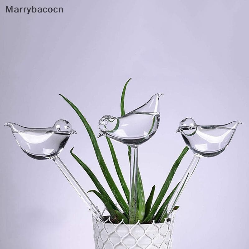 [MAR] Planta Globos De Irrigação Automática , Lâmpadas Transparentes Sopradas À Mão Em Formato De Pássaro COD
