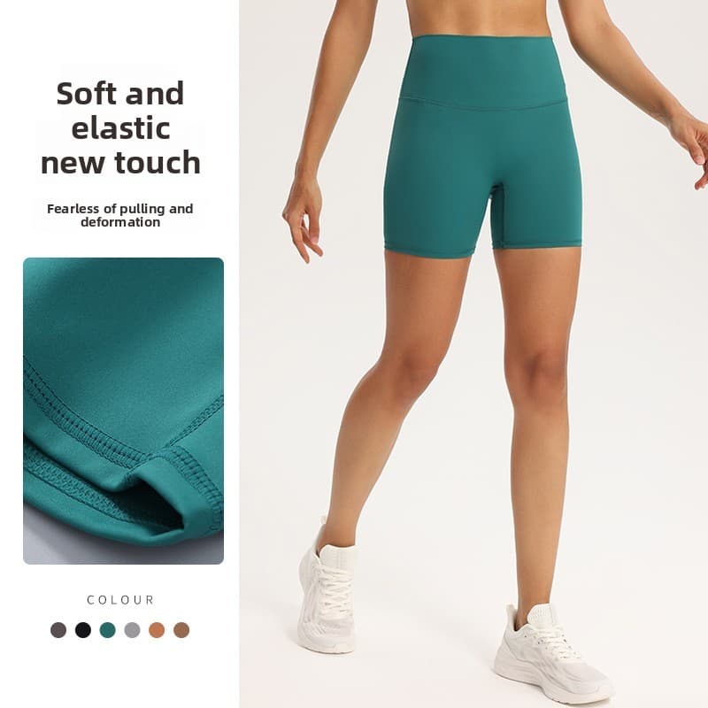 Shorts de ioga com cintura alta e levantamento de quadril