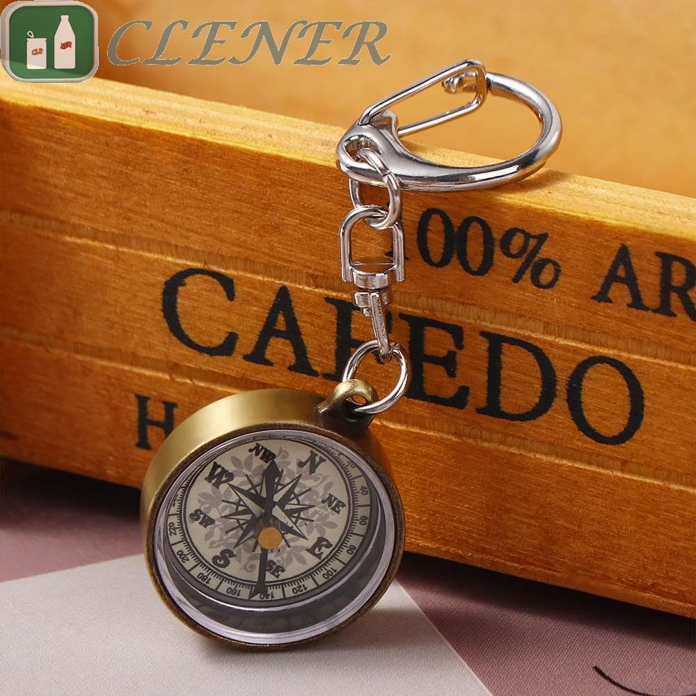 Mais Limpo Bolso Bússola De Alta Qualidade Vintage Chaveiro Liga Zinco Portátil Trekking Pingente