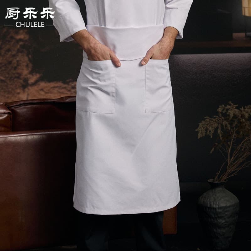 Avental de chef marca avental de chef das mulheres dos homens após jantar cozinha roupas de trabalho busto branco cintur
