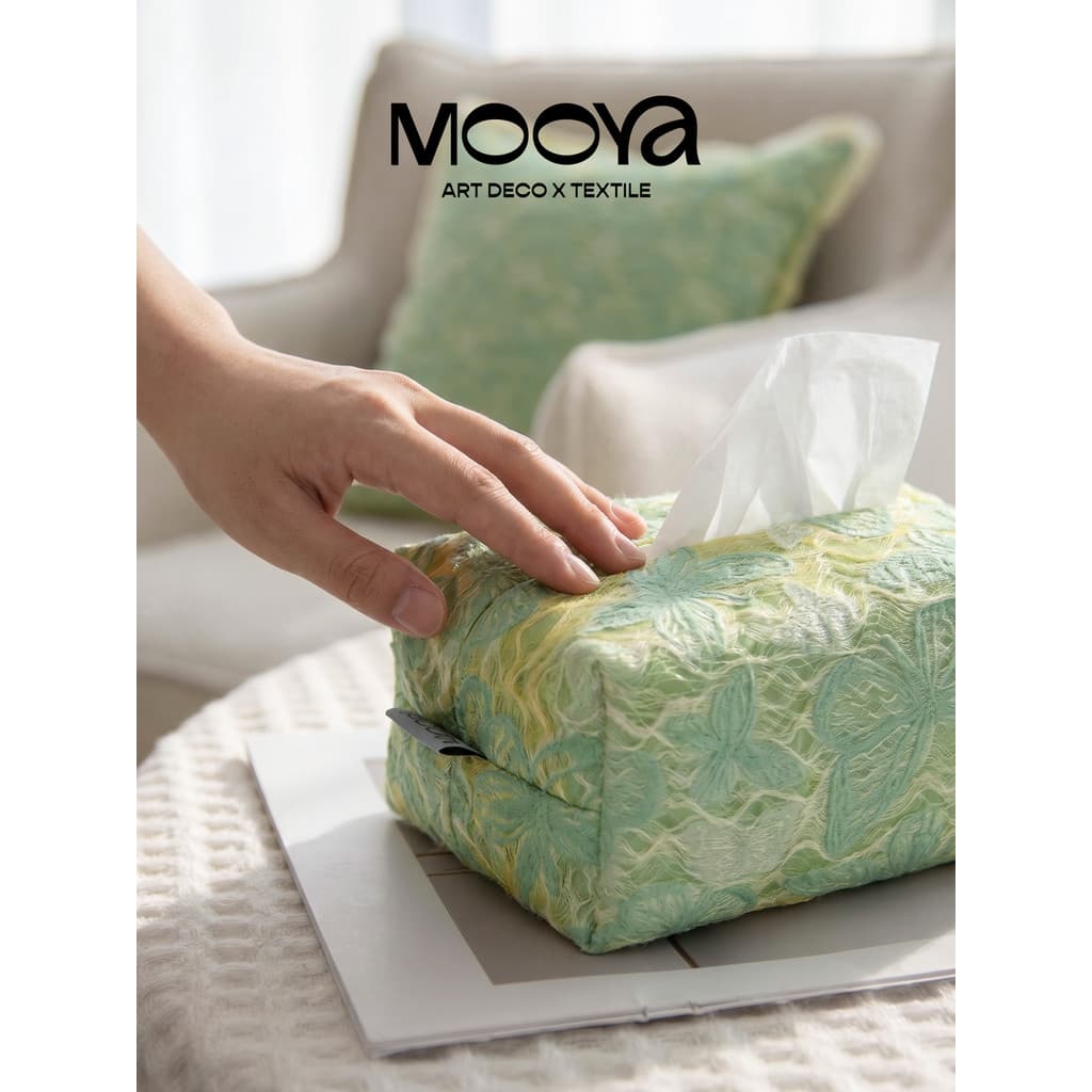 Muye {Tempo de retorno de verão} Caixa de tecido Jacquard francês sala de estar mesa de café luz caixa de papel de luxo