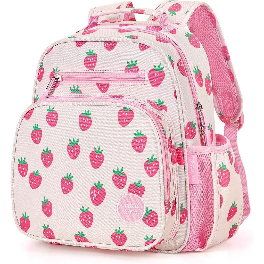 Mochilas infantis mibasies para meninas de 2 a 4 anos: Mochila infantil para pré-escola, creche, cor-de-rosa morango