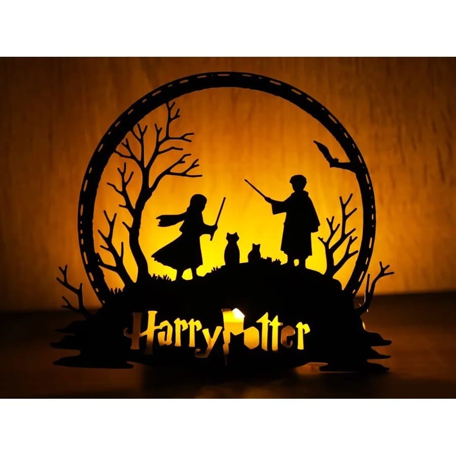 Silhueta Harry  17cm Decorativa de Mesa – Enfeite Geek Colecionável em Impressão 3D Presente Criativo