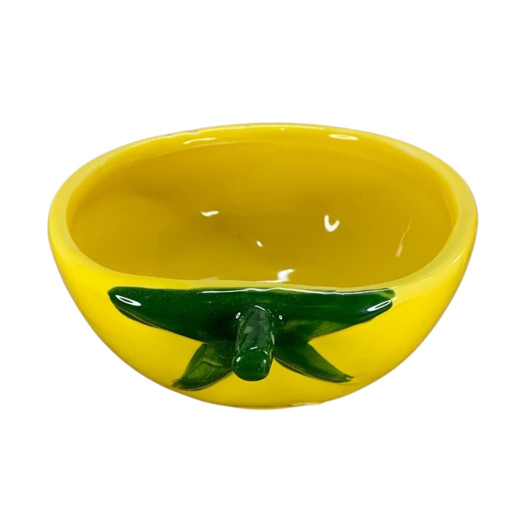 Bowl Amarelo de 2ª LINHA Com DEFEITOS de Fabricação Design de Tomate Em Cerâmica Cor Amarela Para Servir Alimentos