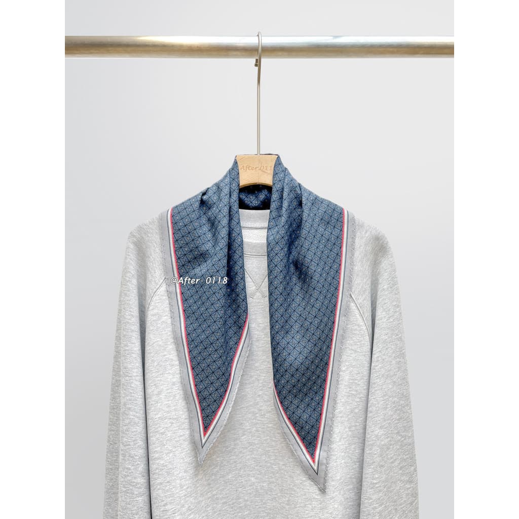 Depois [estilo azul] All-Match xadrez dupla face lã heterocromática lenço de diamante lenço de seda xale feminino