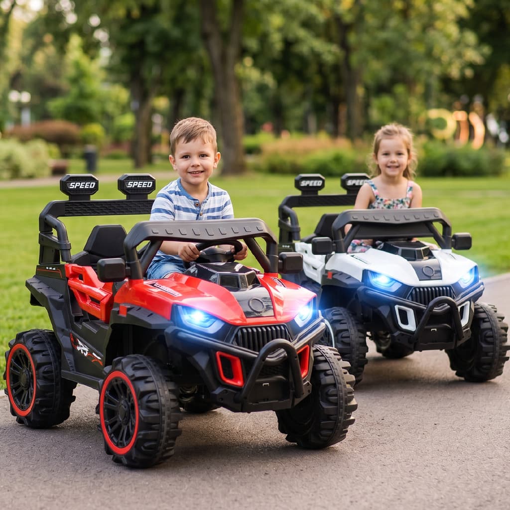 Carro Elétrico Infantil Quadriciclo 12V Off-Road Controle Remoto Bluetooth  Musical Farol LED Recarregável Suporta 40kg