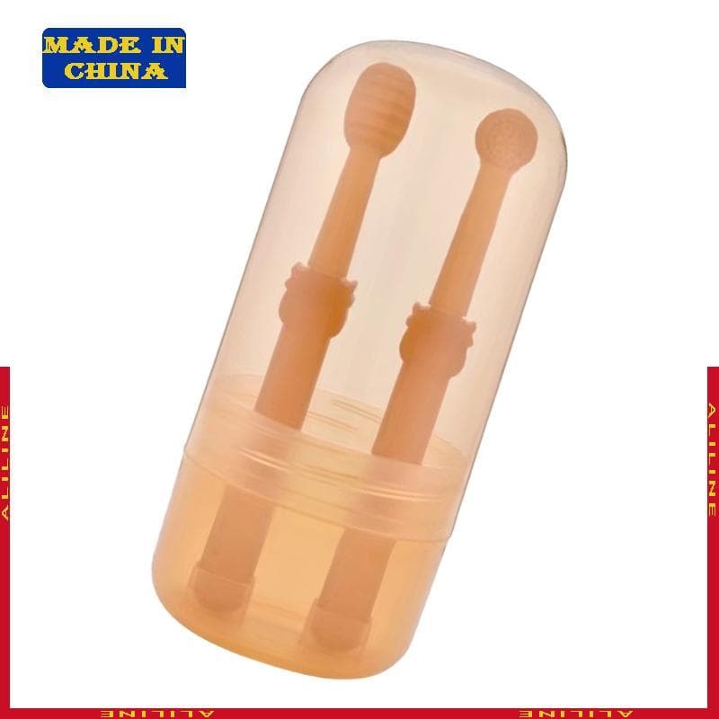 Conjunto Escova Dentes Para Animais Estimação Safe Silicone Cabeça Cilindro 360 Graus, 2