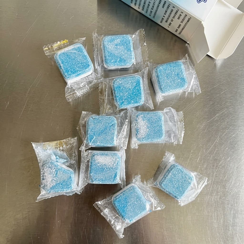 Comprimido Efervescente Limpador de Maquina de Lavar Roupa Higienização Tambor Tira Resíduos Acumulado Desinfetante