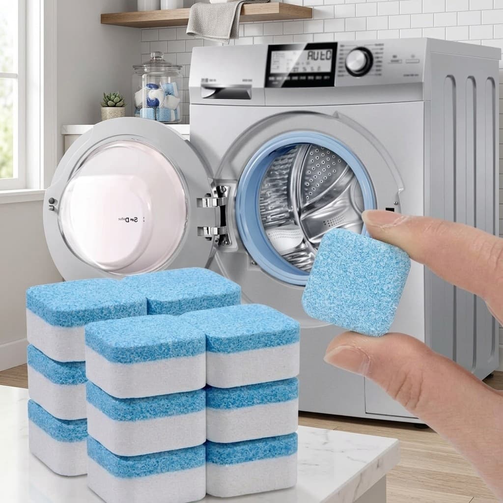 Limpador de Maquina de Lavar Pastilha Efervescente Remocao De Sujeira Profunda Higienizador De Tambor Lava e Seca