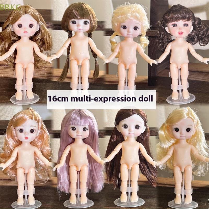 BRKC 1 Conjunto Bonito 1/8 Boneca 3D Olho Real 13 Articulação Móvel 16-17cm Com Expressões Diferentes Brinquedo De Menin