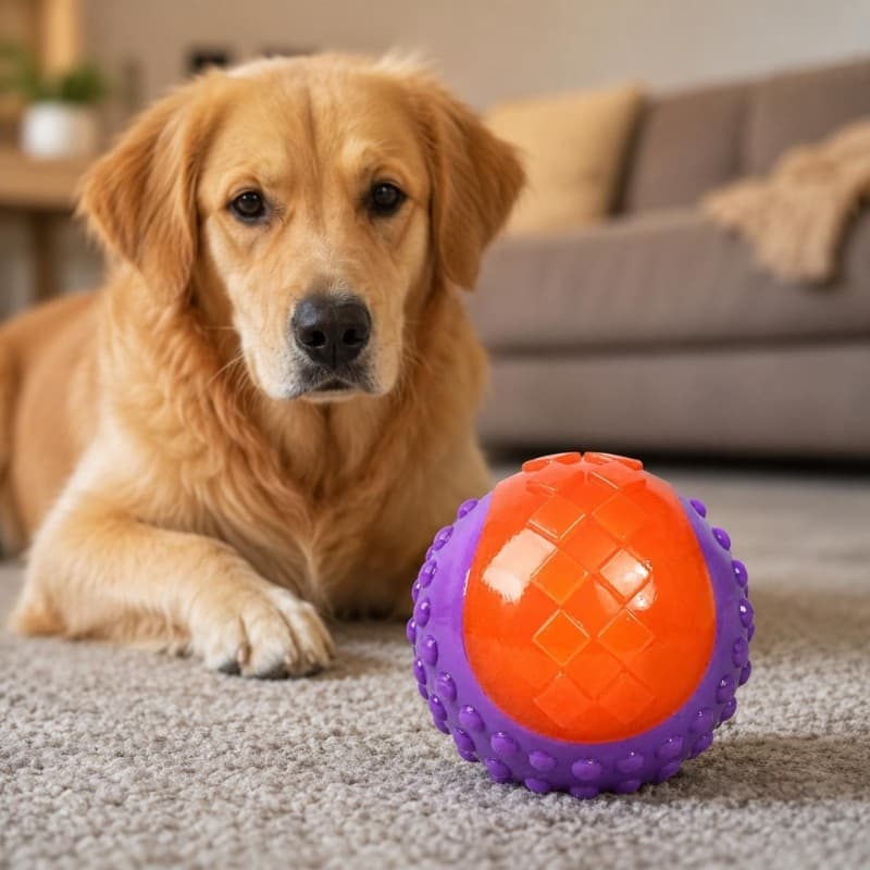 Brinquedo Texturizado Para Cães YU Com Ação De Som E Flash Atividades Internas , Uso De Transporte Rotinas Diárias