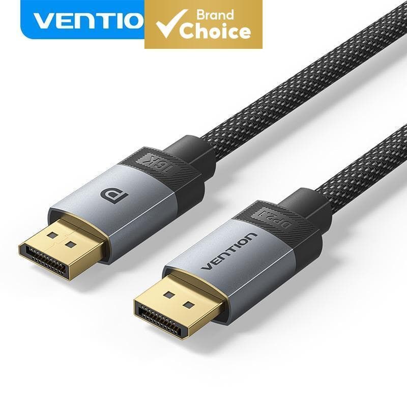 Vention Cabo DisplayPort 2.1 16K Ultra HD 80Gbps 240Hz Alta Velocidade para Monitor de Jogos Pro PC